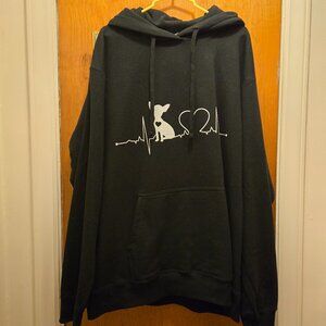 I Luv My Chihuahua Black Sweatshirt XL